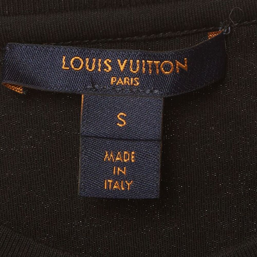 Louis Vuitton Black Cotton Knit Logo Stamp T-Shirt S - Picture 4 of 5